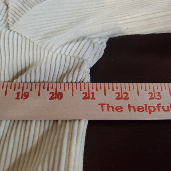 Vtg Orvis Corduroy Button Up Cream Barn Coat Chore Jacket Size S Pockets  Cotton - Picture 12 of 13